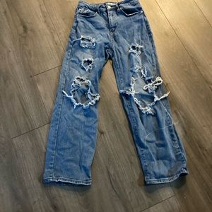 Ripped mom jeans